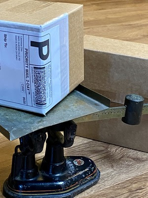 shipping package with scale