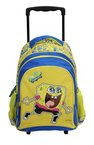 SpongeBob Yellow & Blue Trolley Bag 16 Inches - Wheeled Backpack for Kids
