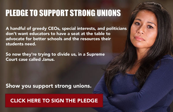 Pledge to
                                                          support strong
                                                          unions.