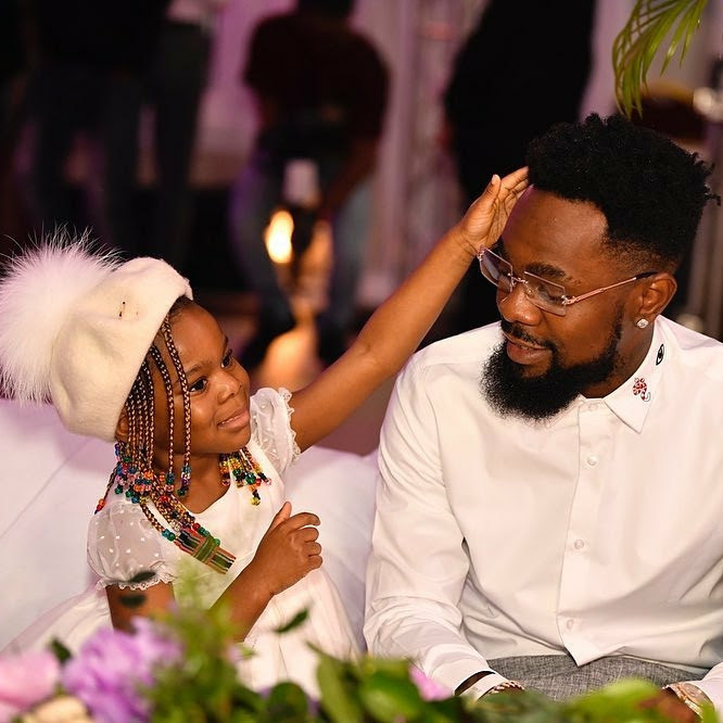 Adorable photos of singer, Patoranking and his daughter, Wilmer