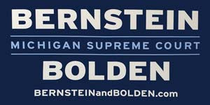 Berstein and Bolden for Michigan Supreme Court yard sign