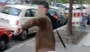 Video from Germany: Muslim beats Jewish men with belt