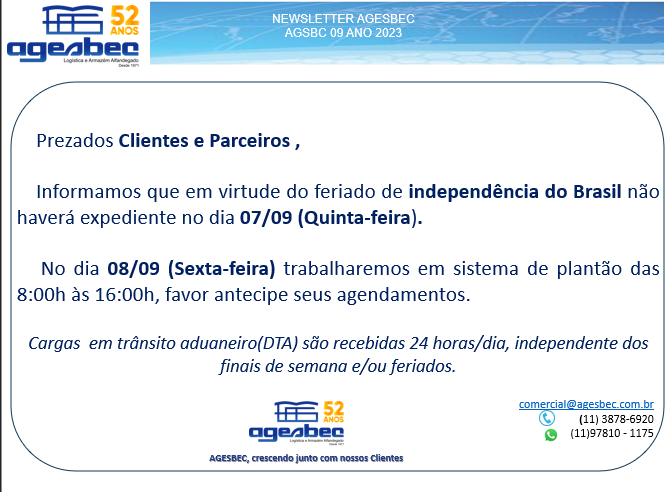 Comunicado Agesbec