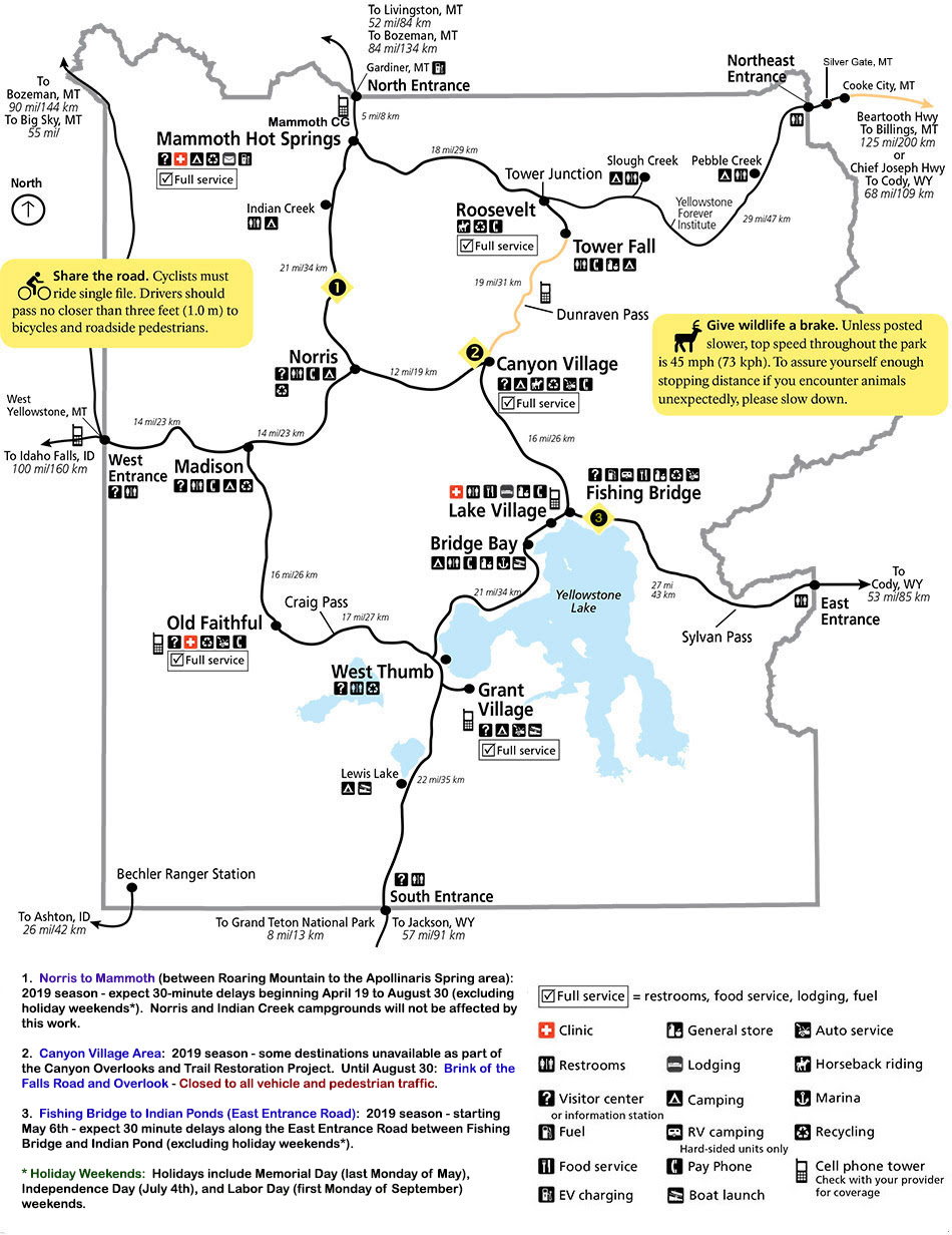 You will be awed by the sweeping scenery as you meander along the north fork of the shoshone national park which president theodore roosevelt recounted as “the most scenic 50 miles in the world”. Yellowstone National Park Road Information Yellowstone Up Close and