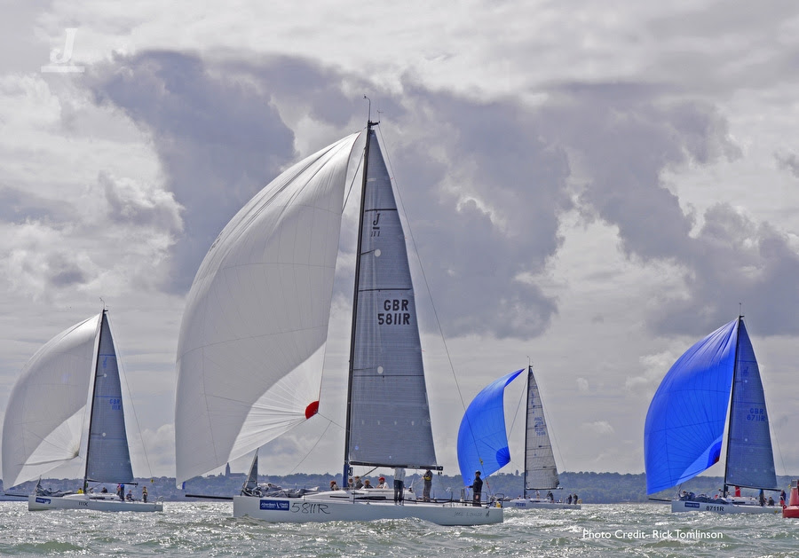 J/111 sailing World Championship off Cowes, England