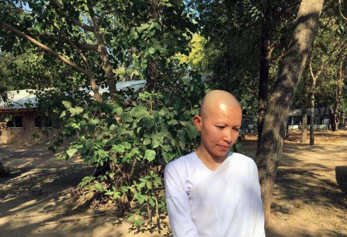 Buddhist nun Amornrat Putta-ariyawong at Wat Pa Sattharuam in Nakhon Ratchasima on Sunday, where nine people were killed. From bangkokpost.com