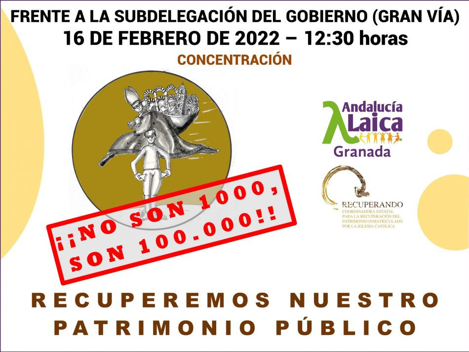 Granada Laica y la coordinadora estatal ‘Recuperando’: «No son 1.000, son 100.000»