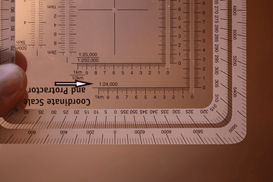 military protractor 1:24,000 scale