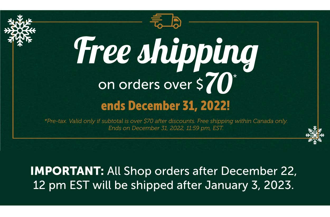 Free Shipping over $70