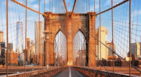 El Puente de Brooklyn de Nueva York.
