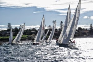 J/24s sailing off Australia