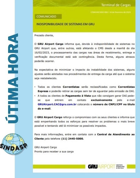 COMUNICADO GRU AIRPORT