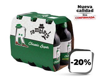 Cerveza Classic Lager, Dia Ramblers pack 6x25cl
