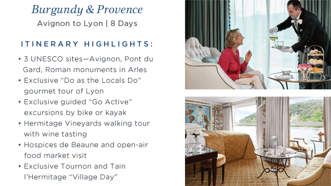 Burgundy & Provence - Avignon to Lyon | 8 days - Learn More