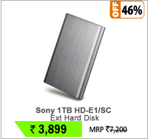 Sony 1TB HD-E1/SC Ext Hard Disk - Silver