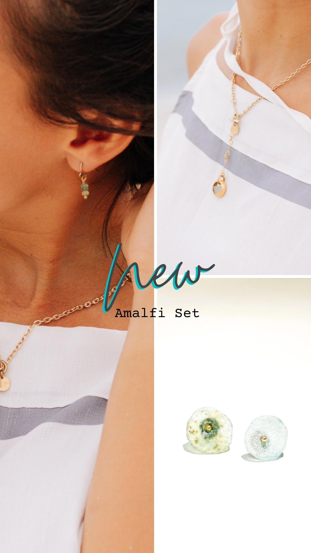 Amulet Necklace and Lava Earrings