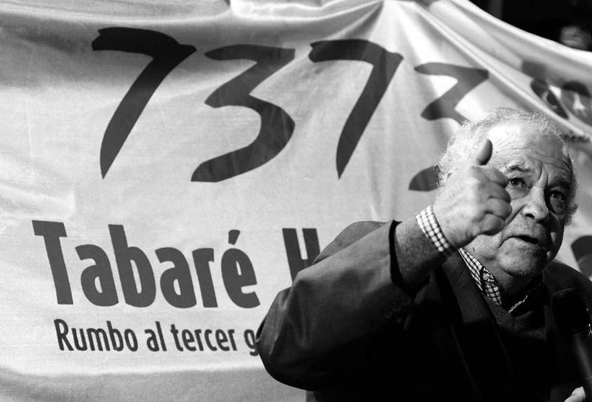 Eleuterio Fernández Huidobro anoche, en la presentación de las listas de Montevideo de la CAP-L. / Foto: Nicolás Celaya 