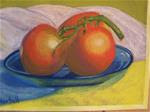 Tomatoes  on Blue Plate - Posted on Tuesday, November 25, 2014 by Elaine Shortall