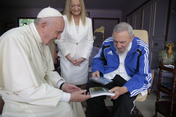 Visita de Cortesía del Papa Francisco al líder de la Revolución cubana Fidel Castro, 20 de septiembre de 2015. Foto: Alex Castro
