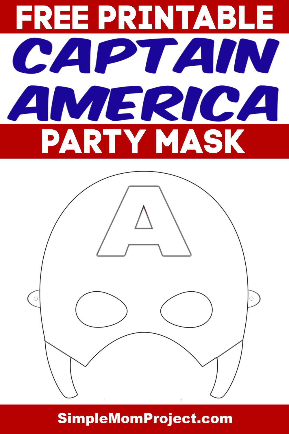 Free Printable Captain America Mask Template Captain america mask