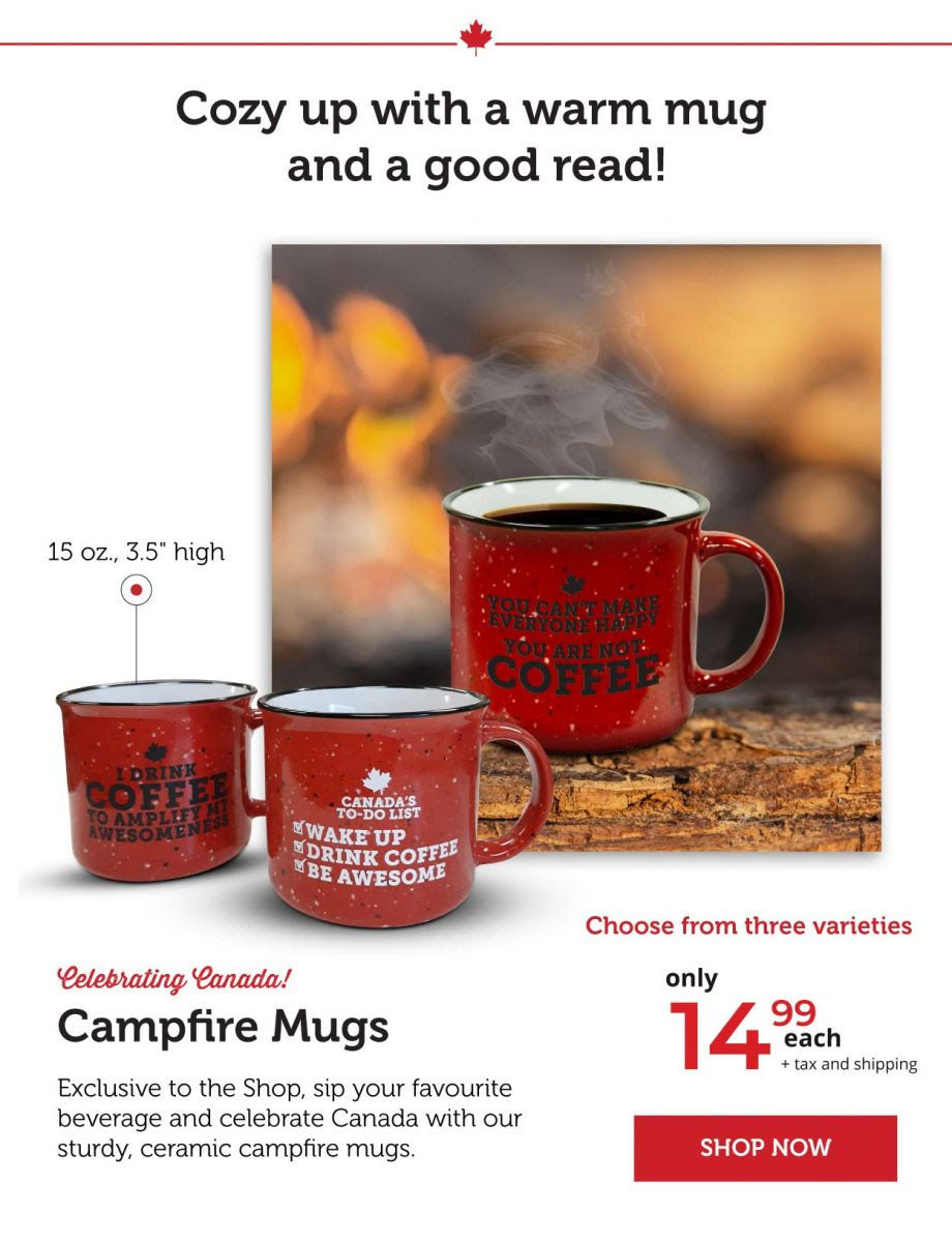 Cozy up with a campfire mug and a nice coffee!