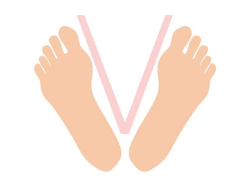 左右の足の開きは均等ですか?