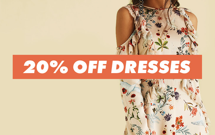 20% off dresses