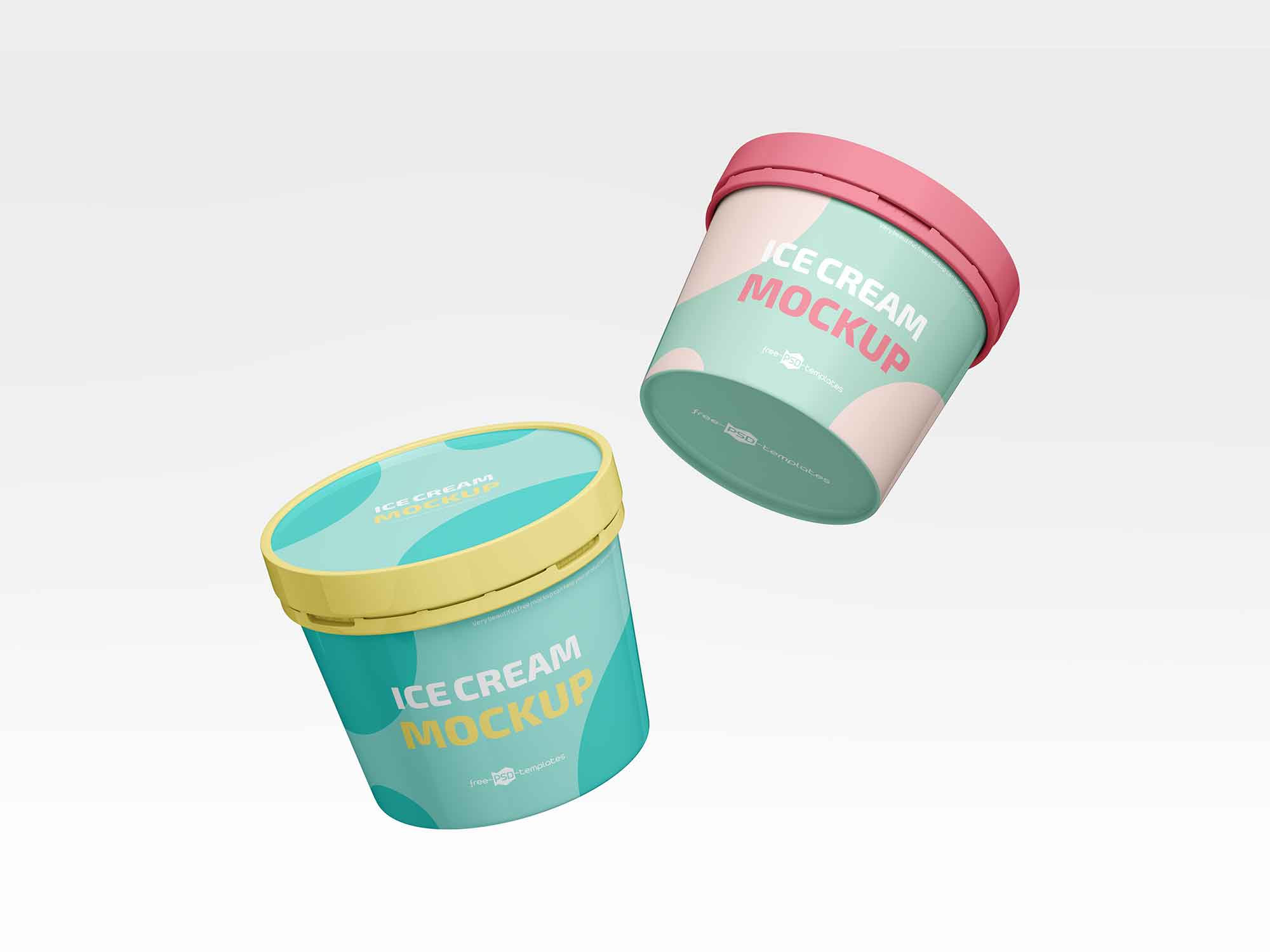 Free Ice Cream Plastic Jar Mockup (PSD)