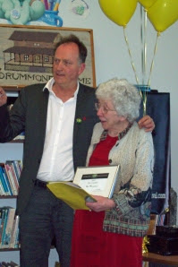 David Brydges with Cobalt's Poet Laureate Ann Margetson May 11, 2012