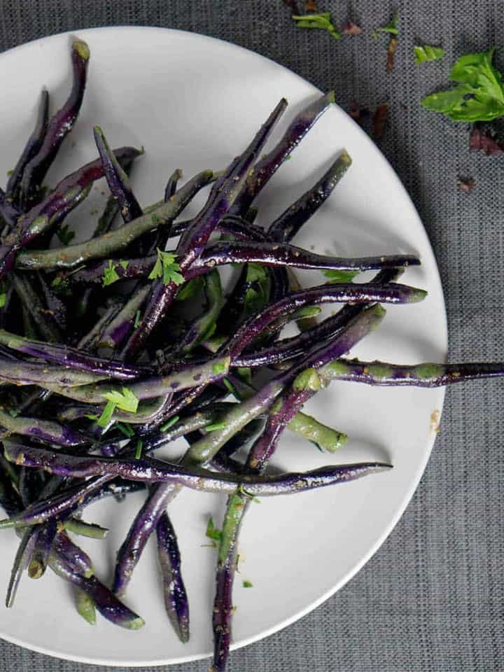 Truffled Purple Green Beans - Eat Your Way Clean