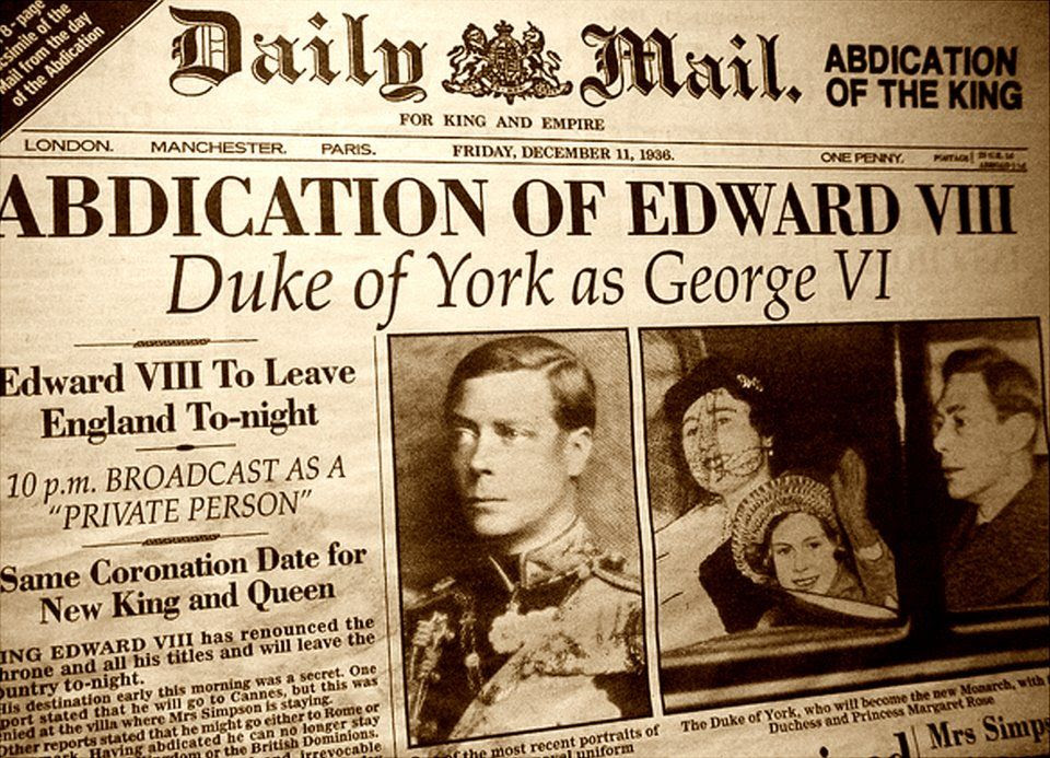 King Edward VIII abdicated the throne for love