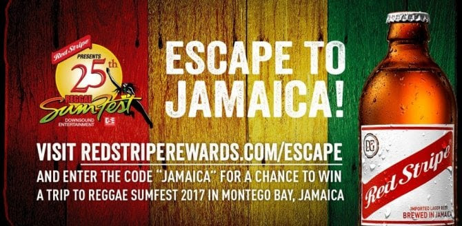 Win a free trip to Jamaica courtesy of Red Stripe 