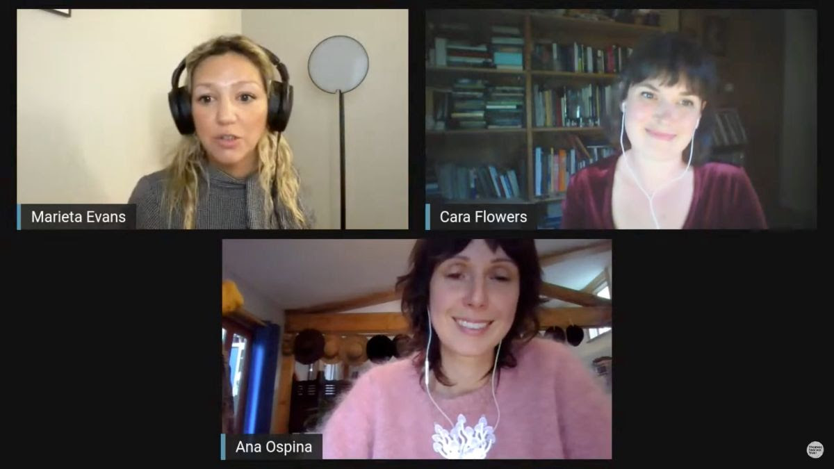 A screenshot of people on a Zoom call