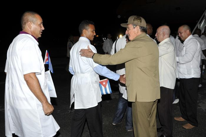 raul bids farewell tomedical brigade heading for sierra leone