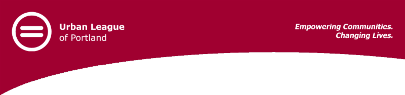 red header with Urban League logo on left and the text 