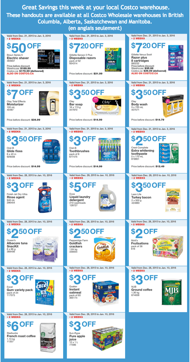 Costco Canada Weekly Instant Handouts Coupons/Flyers For Western