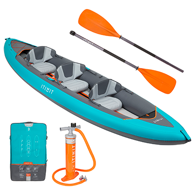 ITIWIT 3 person High-Pressure Inflatable Kayak Bundle