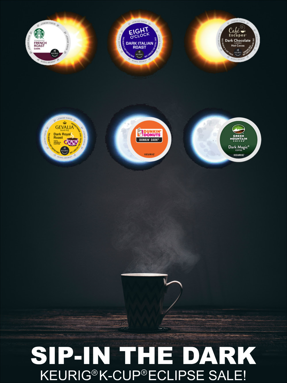 Sip-in dark Keurig® K-Cup®  coffee eclipse sale