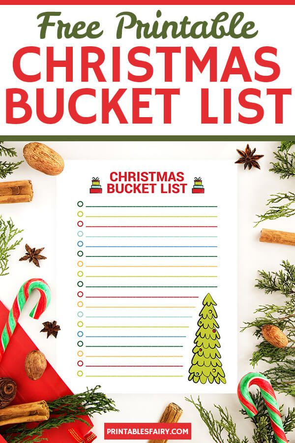 Christmas Bucket List {Free Printable} Christmas bucket list