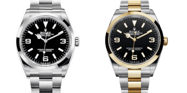The new Rolex Explorer I (2021) in Stainless Steel and Rolesor