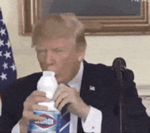 Trump Bleach Clorox GIF - TrumpBleach Clorox Drink GIFs
