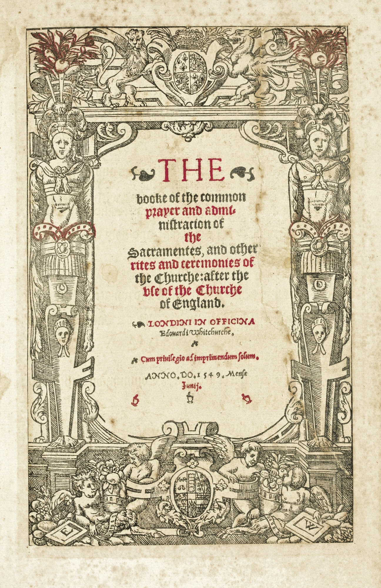 The front page of the 1549 prayer book