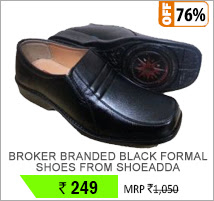 Broker Branded Black Formal Shoes From Shoeadda ART302