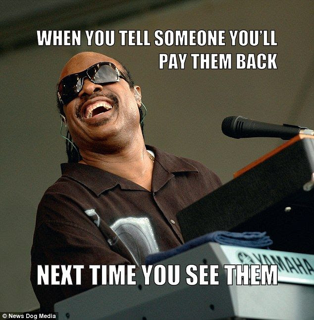Not all memes will be to everyone's sense of humour - including this one of Stevie Wonder