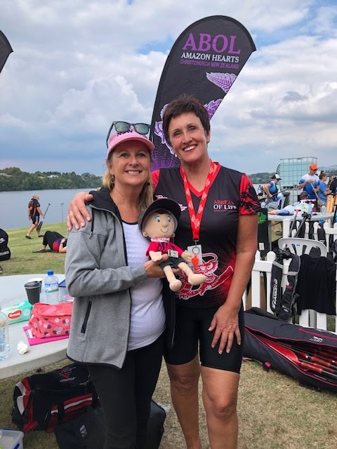 Dragons Abreast Brisbane attends New Zealand Nationals 2019 Angie O'Reilly and Meri Gibson