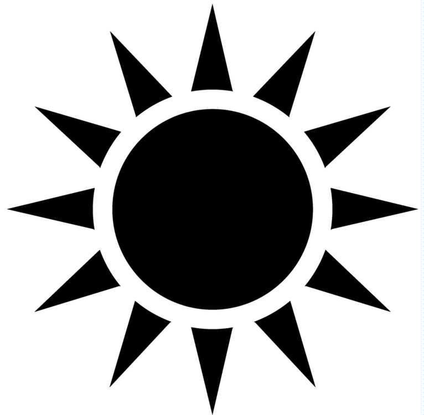 Image result for sun black and white
