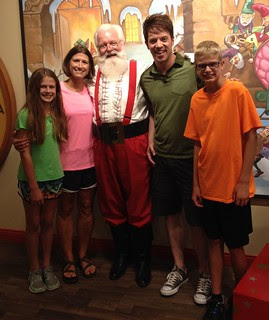 J.D. Scott, Santa and friends at Holiday World