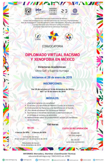 Diplomado Virtual Racismo y Xenofobia en México