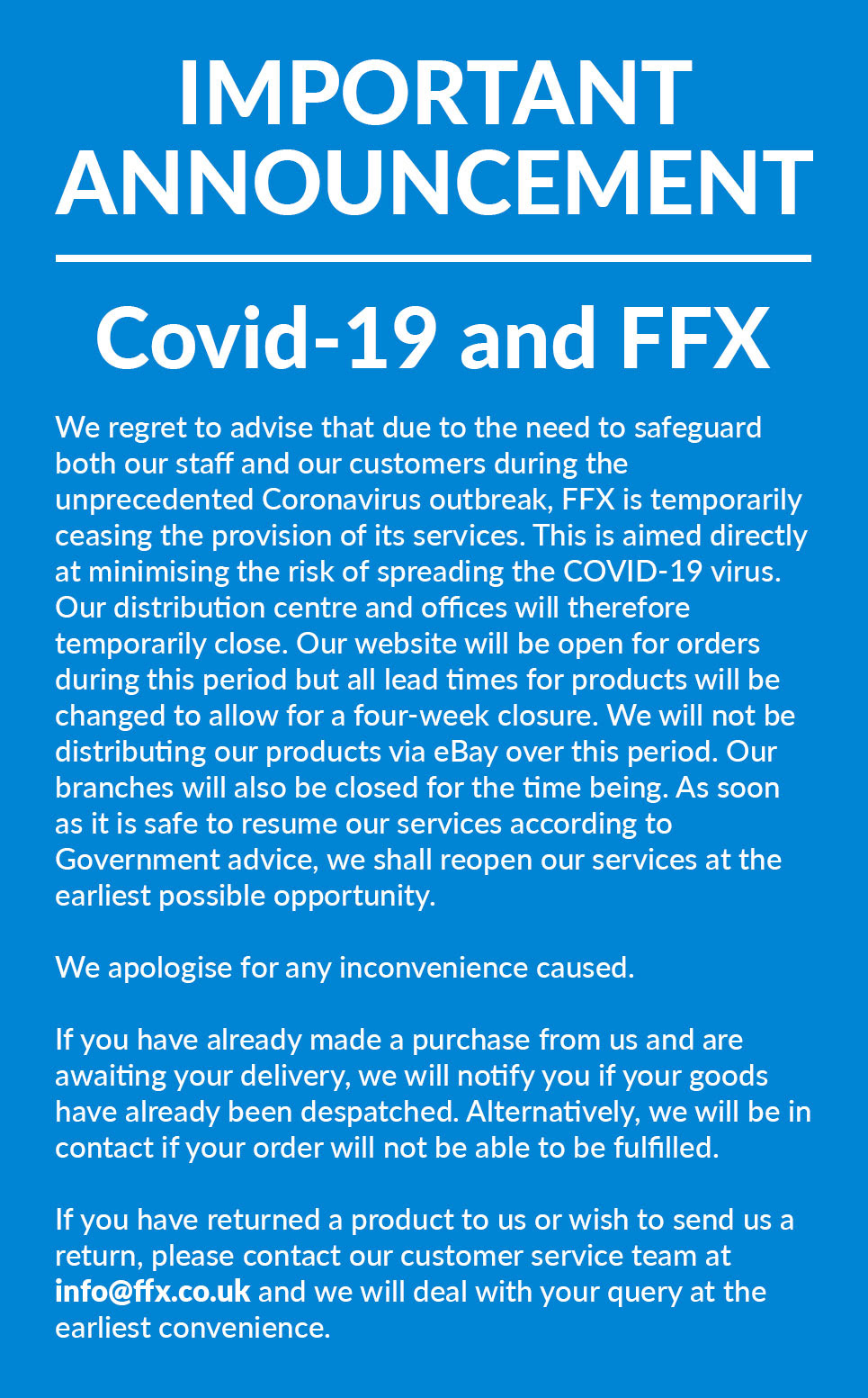 Covid-19 & FFX