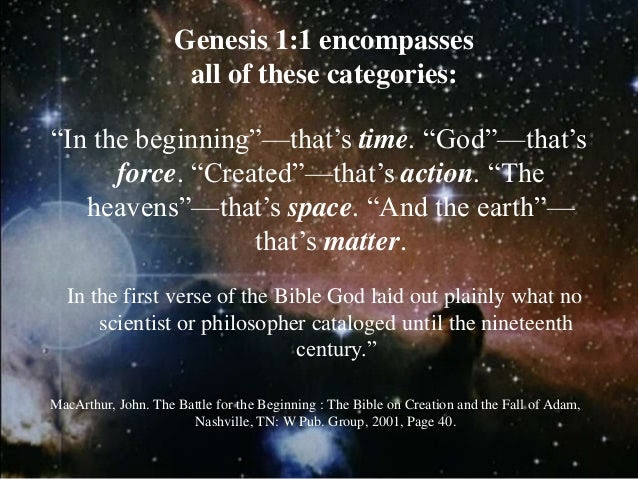 EARTH DAY Some apologetic implications of genesis 1.1 public